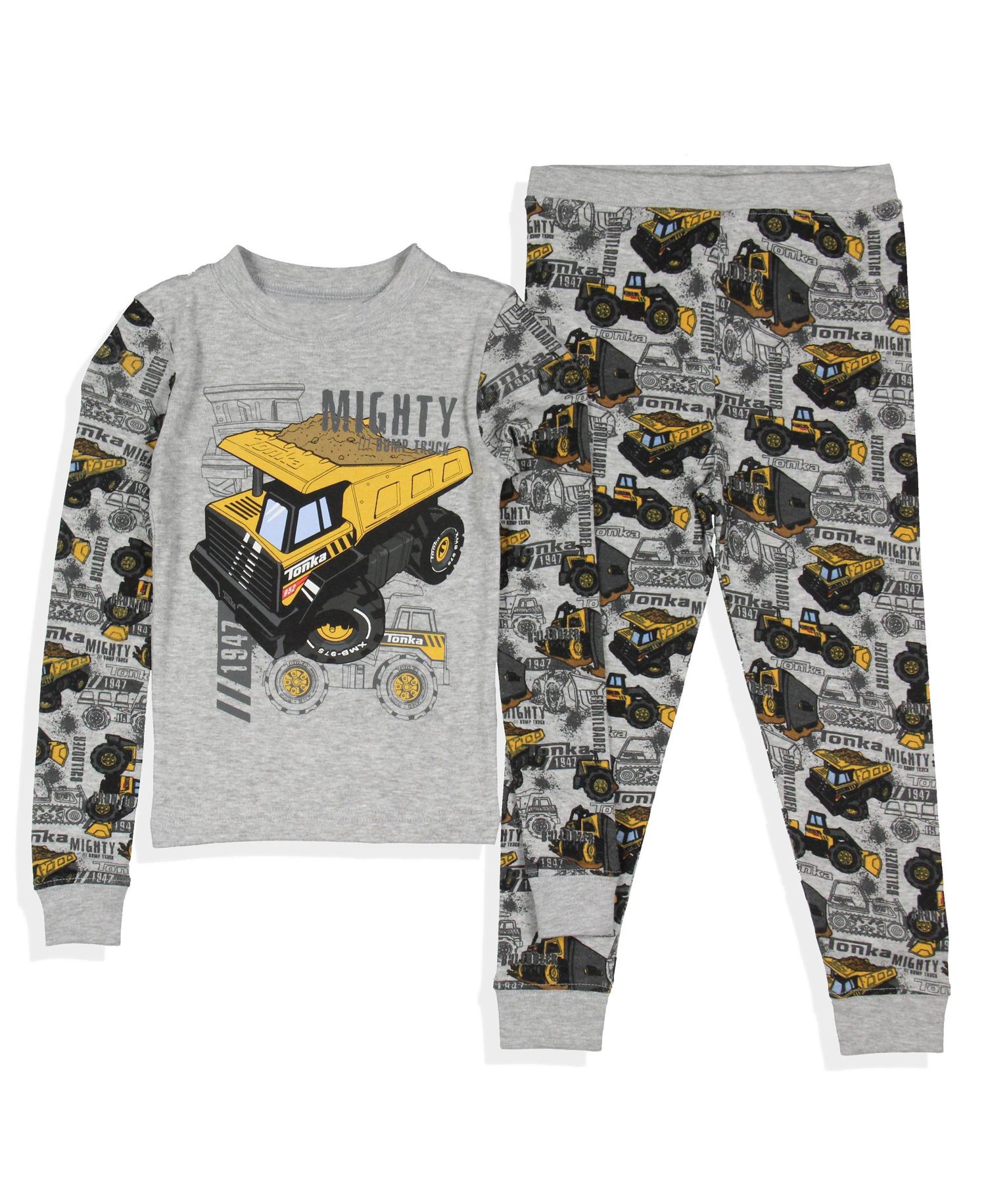 Toddler Boys (2T - 6) 952 Mighty Dump Truck 2 Piece Long Sleeve Pajama Set