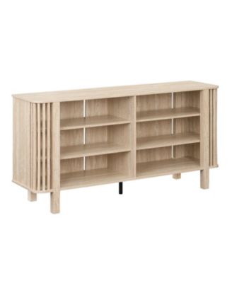Modern 59-Inch TV Stand with Adjustable Shelving