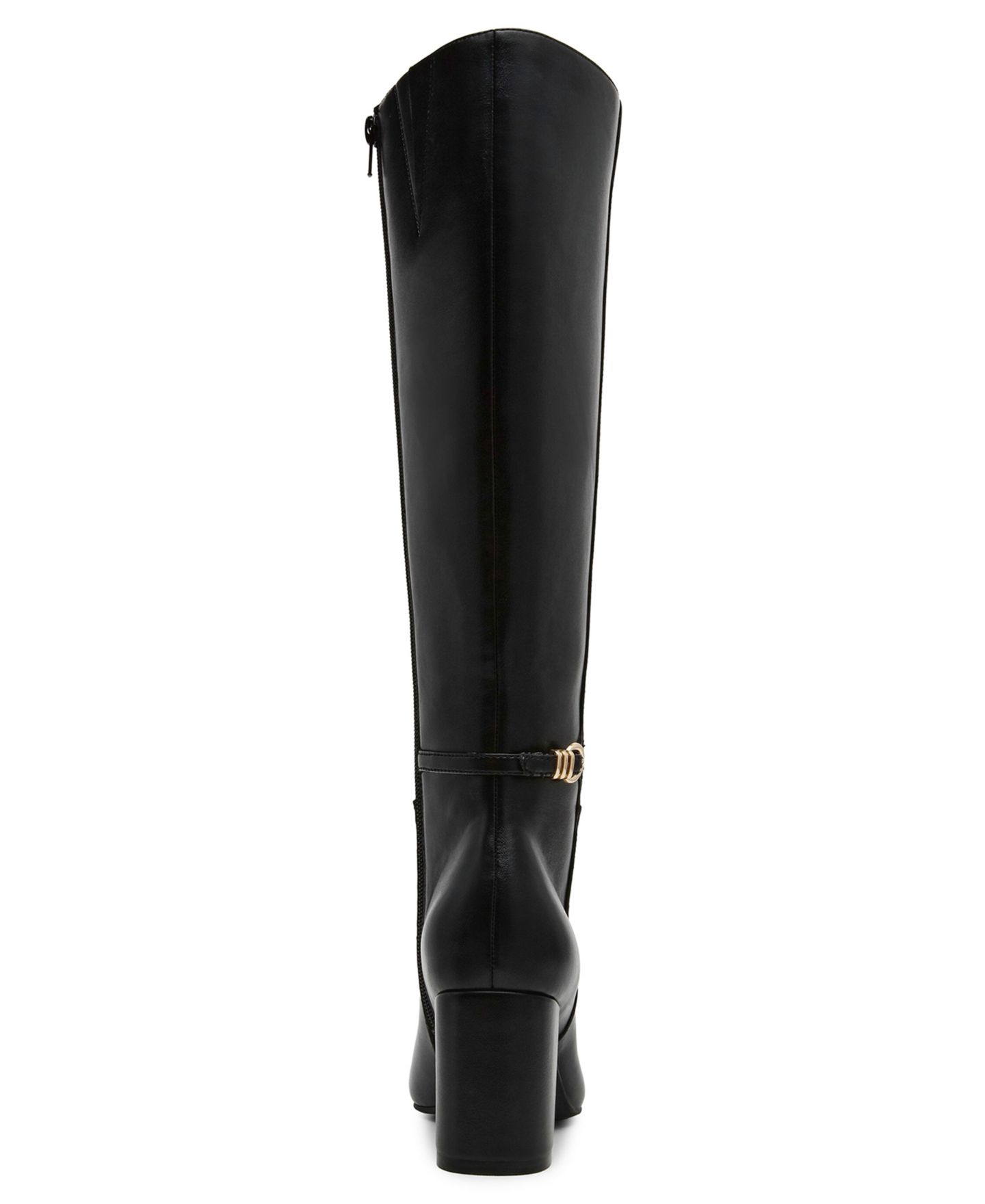 Женские ботинки Anne Klein Amerigo Block Heel Tall, цвет: Чёрный гладкий — фото 4