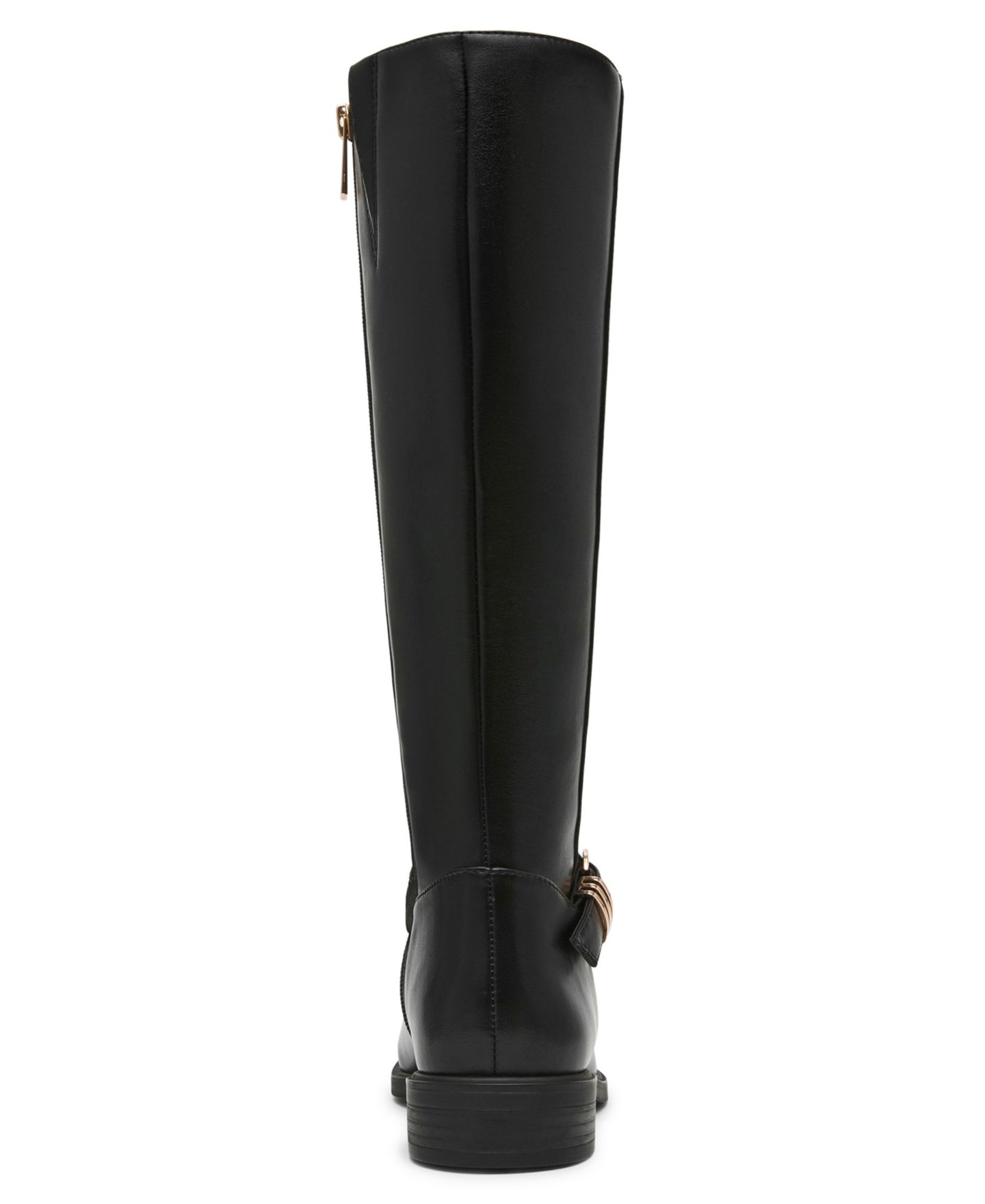 Женские ботинки Anne Klein Solana Zipper Tall, цвет: Чёрный гладкий — фото 4