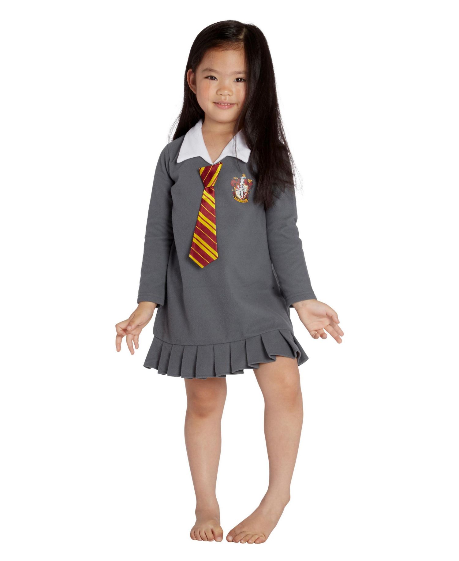 Toddler Girl's (2T-5T) Fleece Hermione Gryffindor Pajama Nightgown Uniform Sleepwear