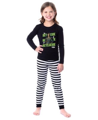 2 Girls' (4-14) Astrid Deetz Betelgeuse Striped Pajama Set For Kids Long Sleeve Pants