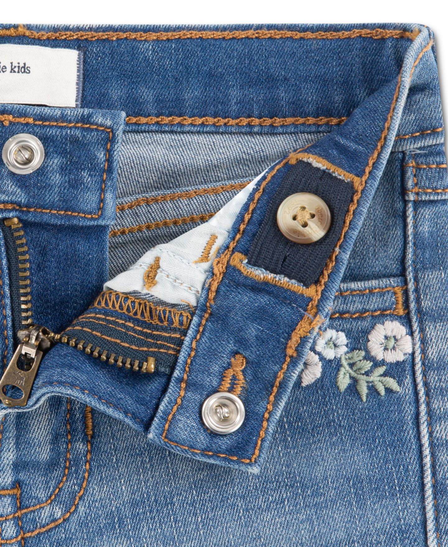 Джинсы abercrombie kids Stitchy Flare Jeans для девочек-малышей, цвет: Cabin Blues — фото 3