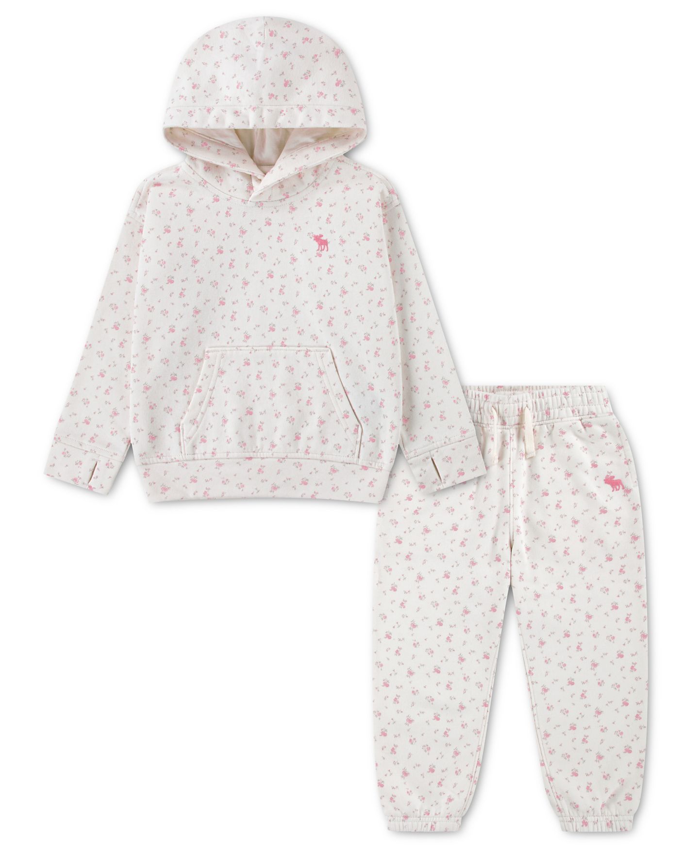 Детский комплект abercrombie kids Essential: худи и брюки, 2T-5T, цвет: Чёрный — фото 1