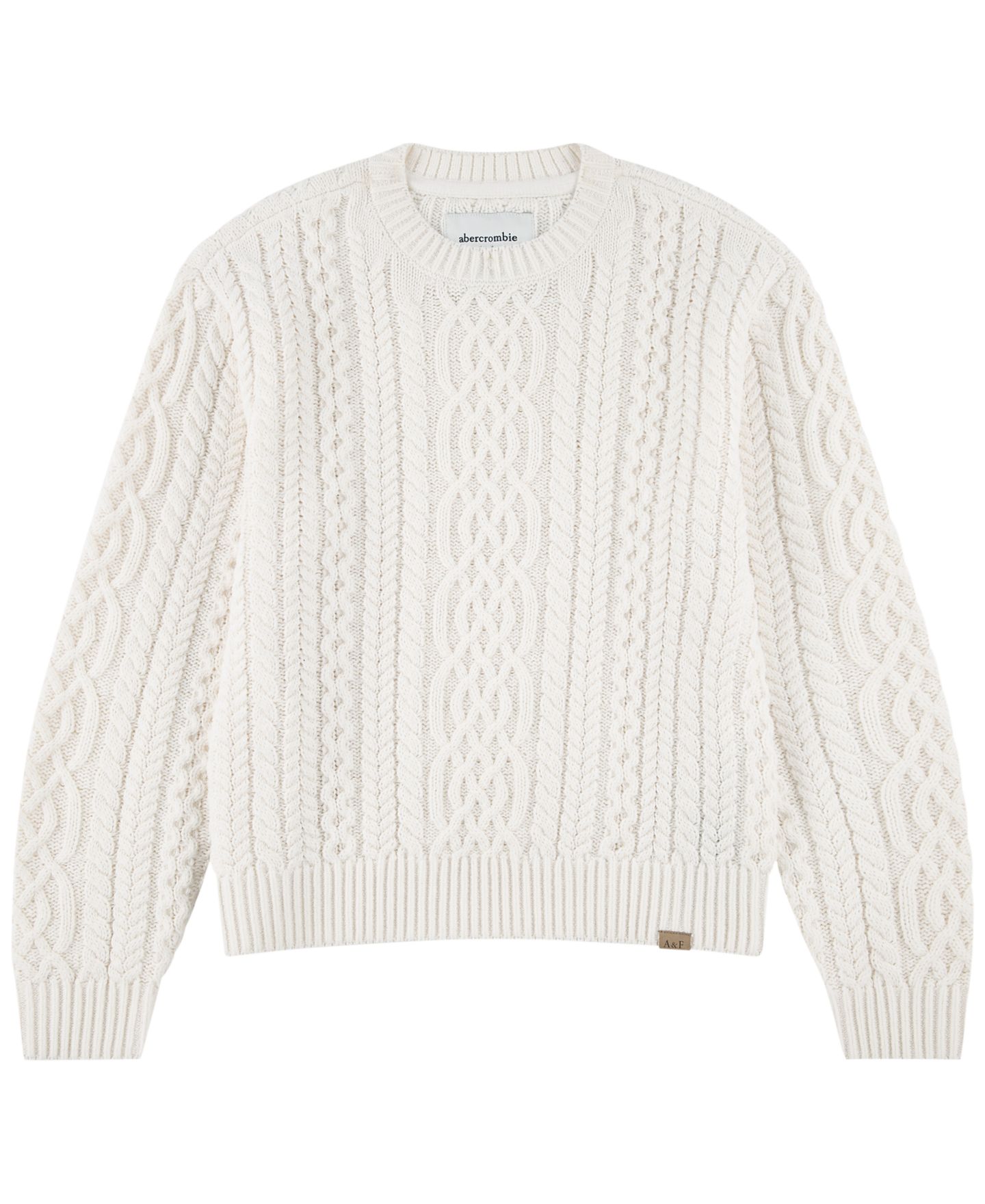 Свитер abercrombie kids Cable Crew для мальчиков, цвет: Чёрный — фото 1