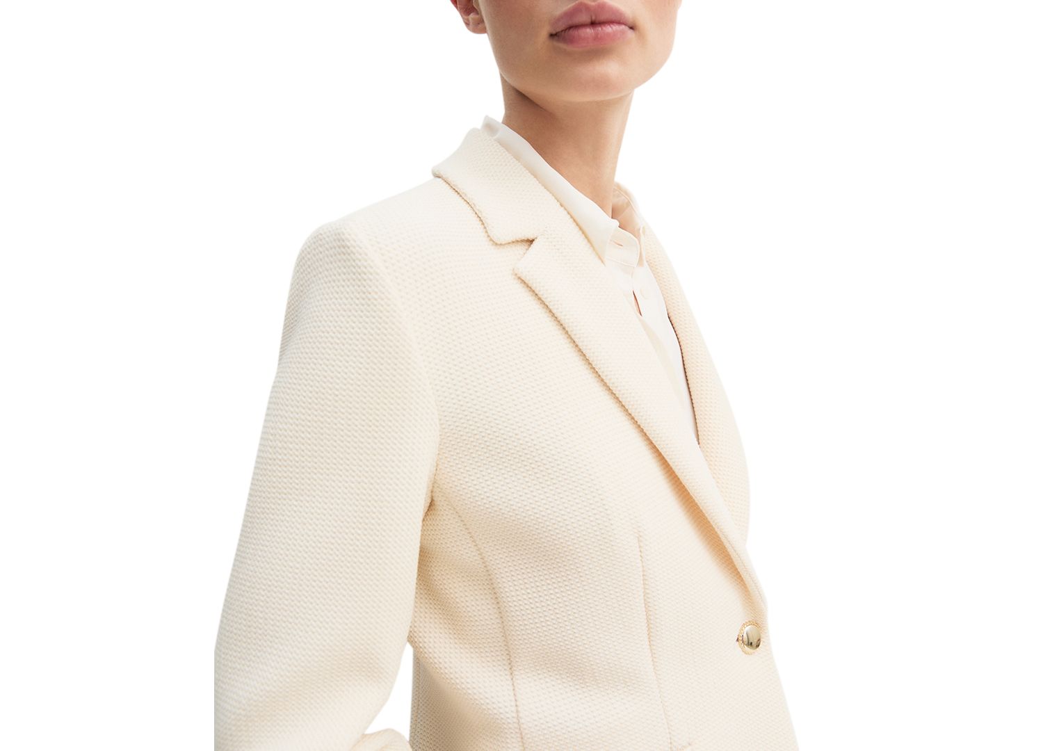 Women's Stretch Basketweave Fitted Blazer