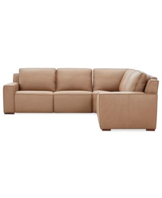 Aspen 2PM 5-Piece Leather L Sectional Sofa Set (LAF Recliner, RAF Recliner, 2 Armless Chair, Corner)