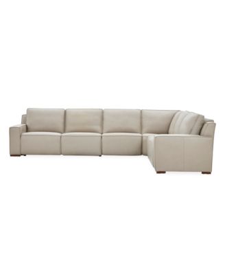 Aspen 6-Piece 2 Power Motion Leather Sectional