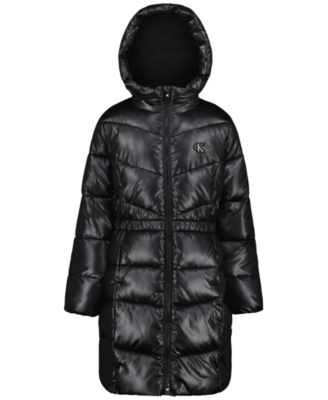 Girls' 7-16 Hooded Neck Puffer Jacket 