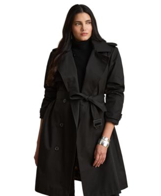 Plus Size Double Breasted Trench Coat, Created for Macy's