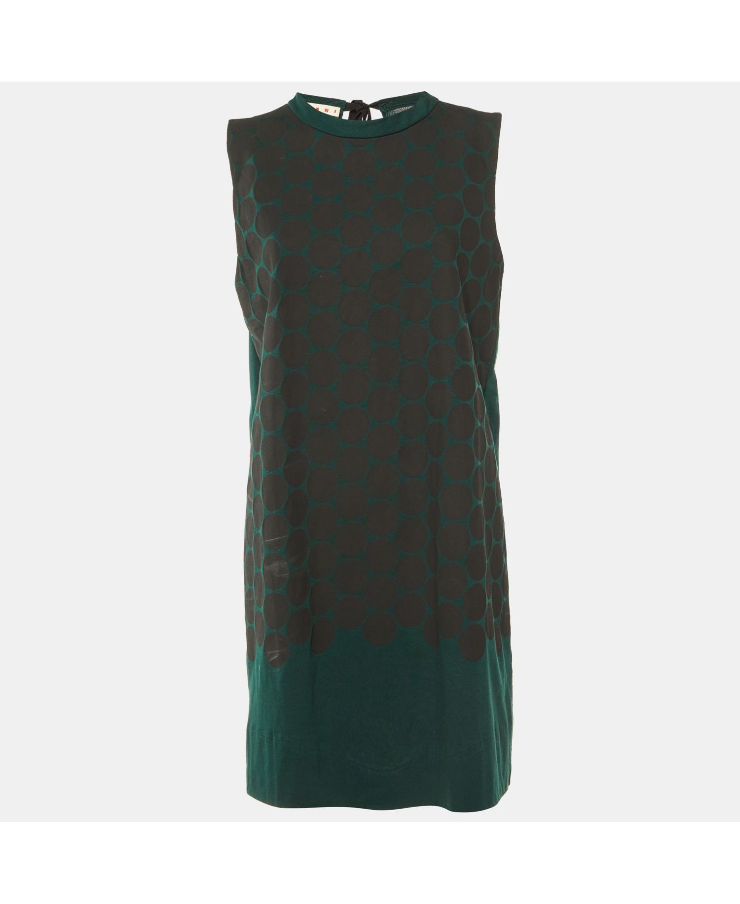 Women's Polka Dotted Cotton Sleeveless Shift Dress