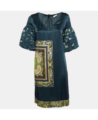 Printed Silk Shift Dress