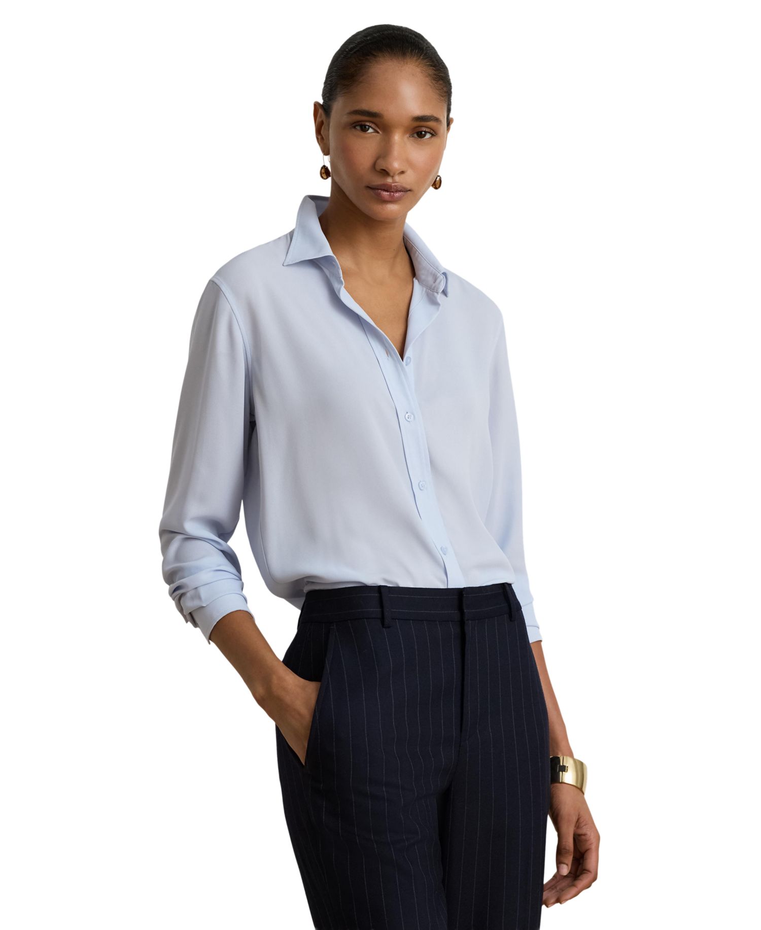 Women's Long-Sleeve Collared Shirt