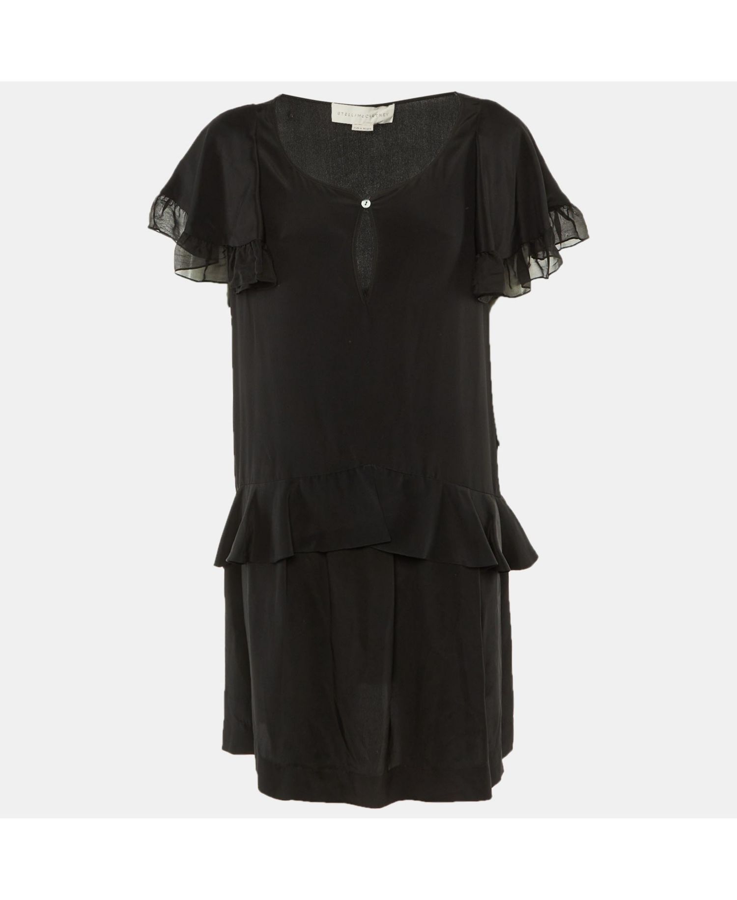 Women's Silk Frill Detail Mini Dress
