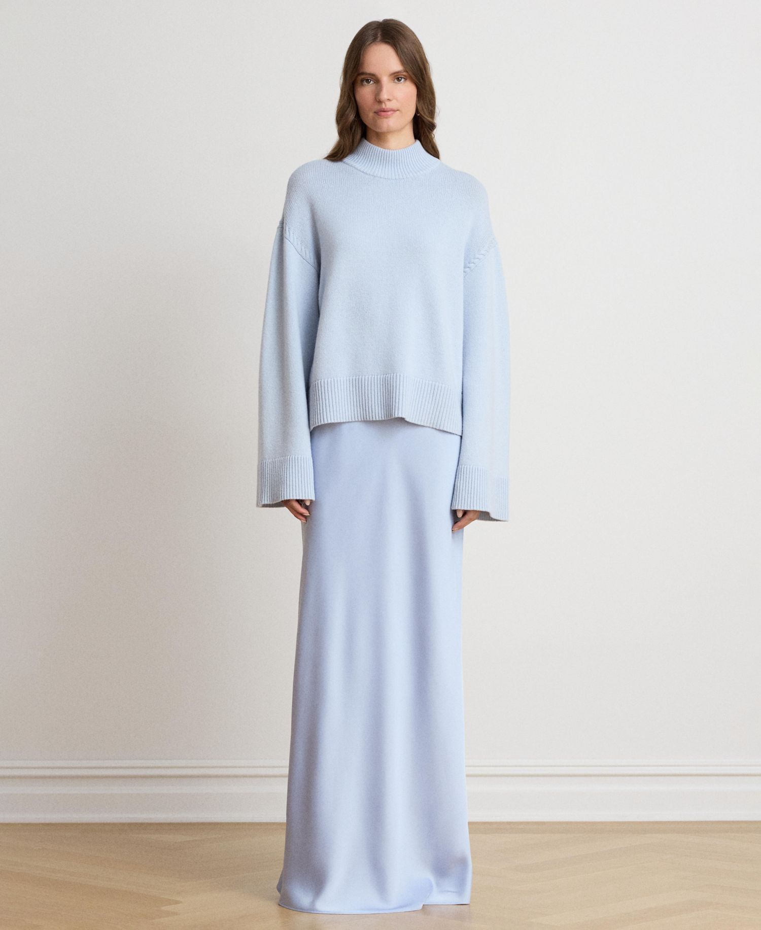 Women's Satin Charmeuse Maxi Skirt
