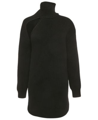 Women's Rib Knit Cut-Out Mini Dress