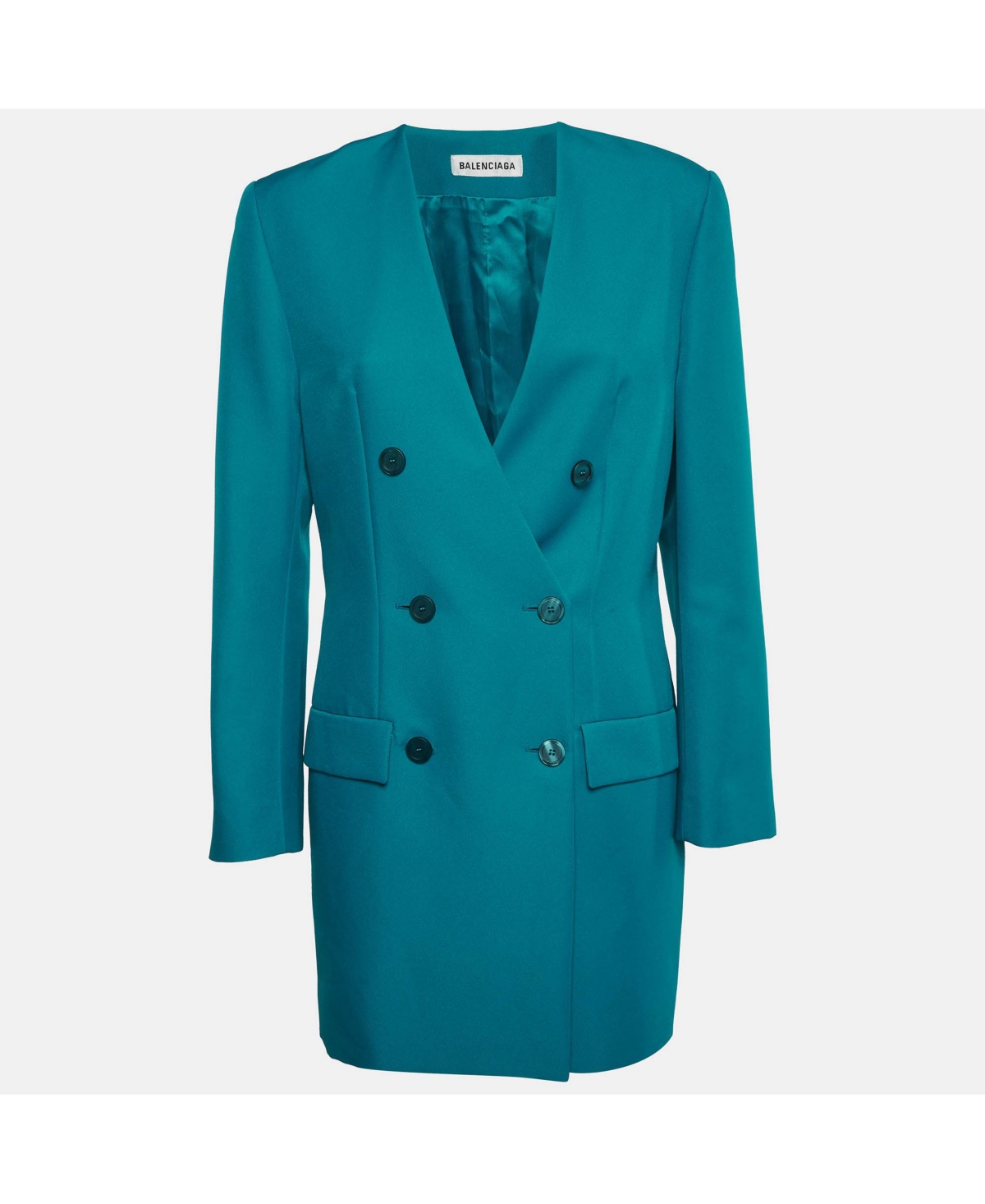 Pre-Owned Balenciaga Women's Gabardine Long Sleeve Blazer Dress