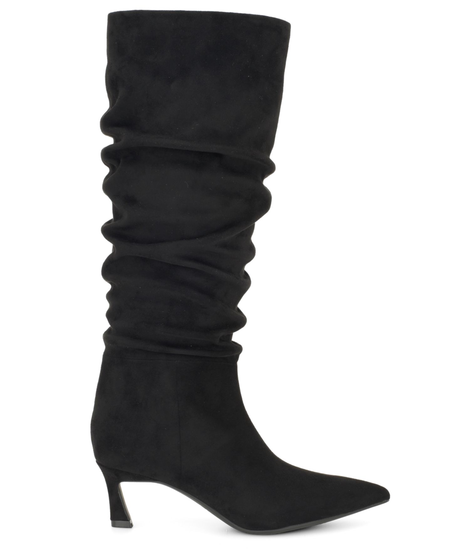 Женские ботинки Nine West Riyaa Tall Slouch Dress Boots, Regular & Wide Calf, цвет: Чёрный замшевый — фото 2