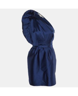 Women's Cotton and Silk One Shoulder Dress
