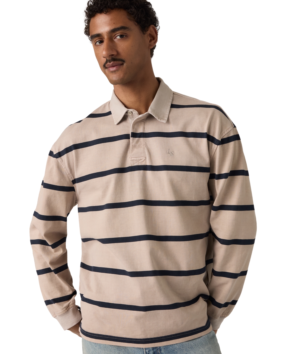 Levi's Men's Union Rugby Long-Sleeve Polo Shirt
