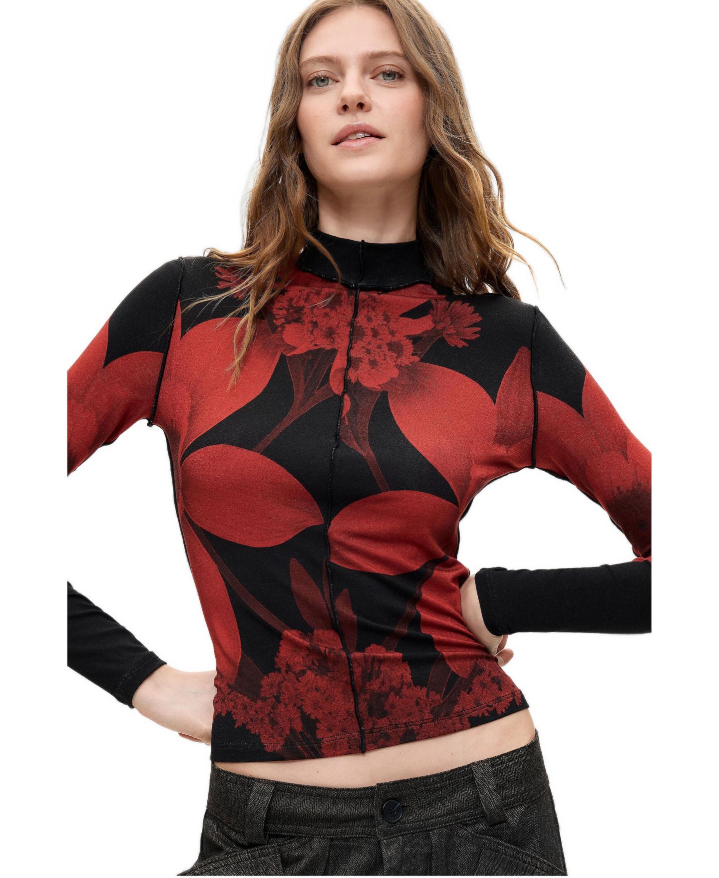 Женская футболка Desigual Printed knit, цвет: Чёрный — фото 3