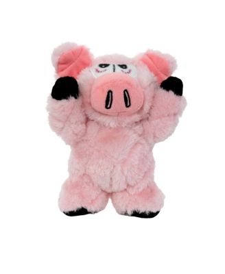 Jr Angry Animals Pig, Durable Plush Squeaky Dog Toy