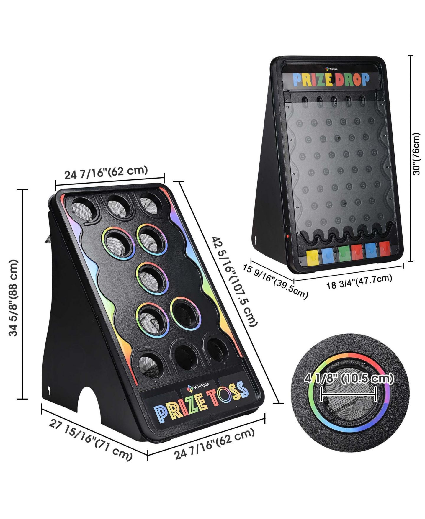 Детские игрушки WinSpin Bean Bag Toss Game and Medium Prize Drop w/ LED Light for Carnival School, цвет: Natrual — фото 2