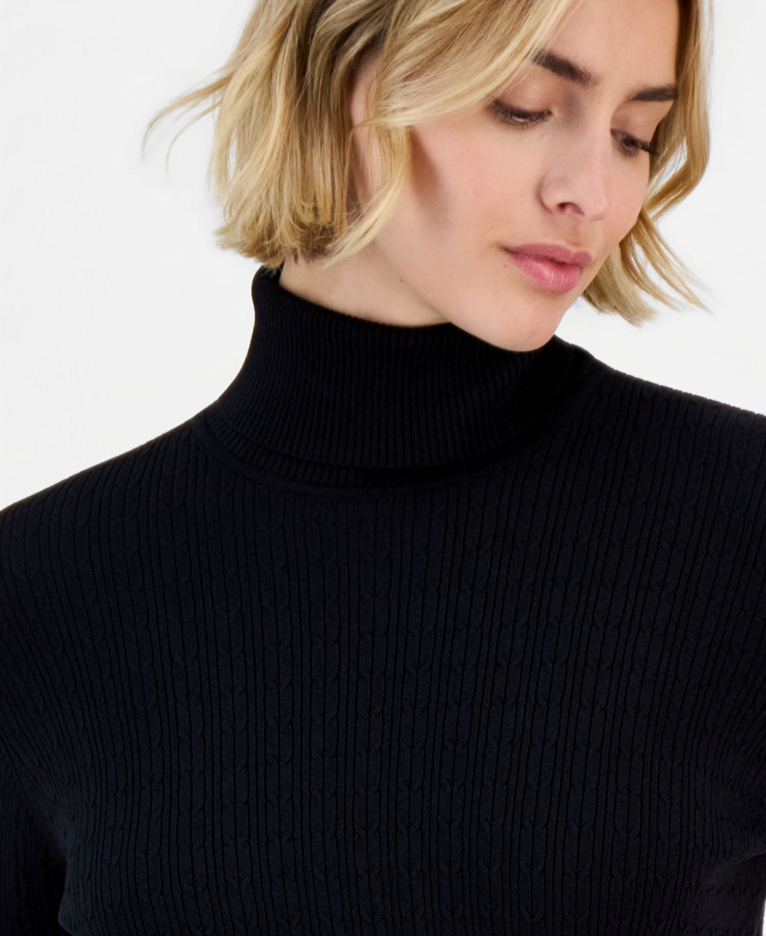 Women's Cable-Knit Turtleneck Sweater