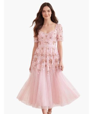 Women's Wisteria Sweetheart Short Sleeve Dress