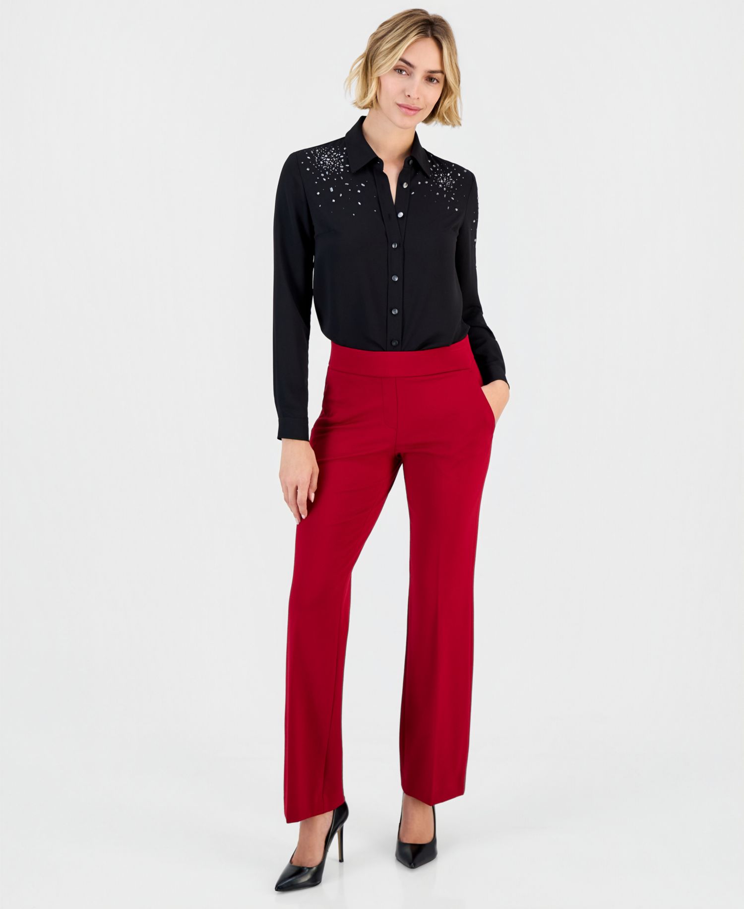 Women's Compression Straight Trousers