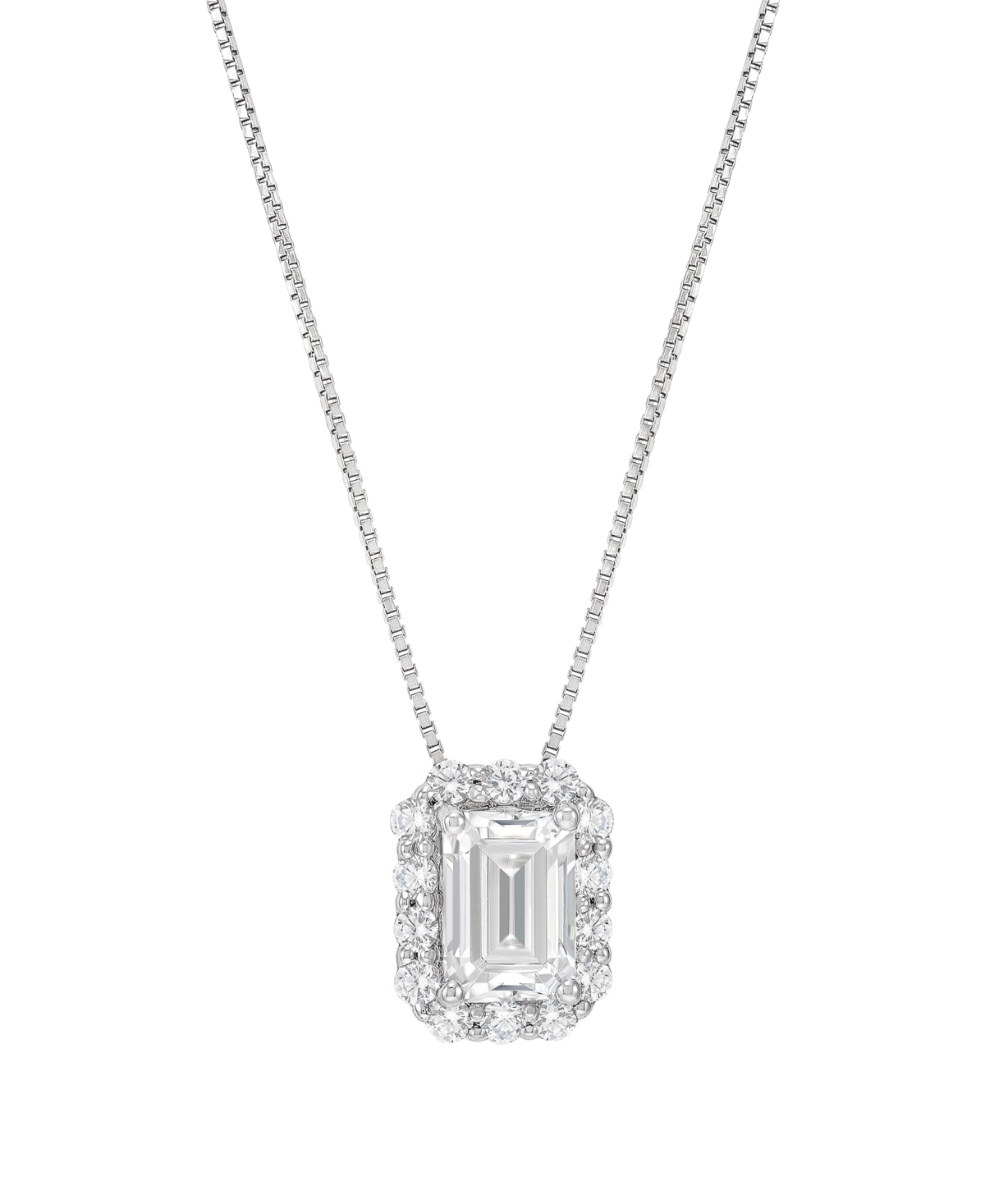Macy's Igi Certified Lab-Grown Diamond Pendant Necklace (1 ct. t.w.) in 14k White Gold - 14k White Gold