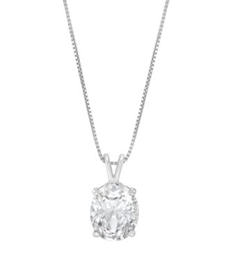 IGI Certified Lab-Grown Diamond Solitaire Pendant Necklace (2 ct. t.w.) in 14k White Gold