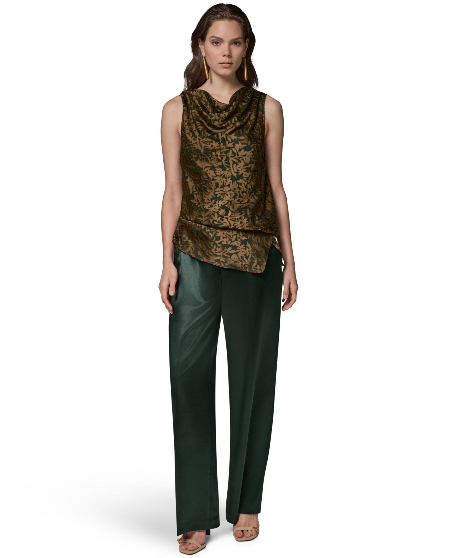 Women's Floral Vine Sleeveless Top