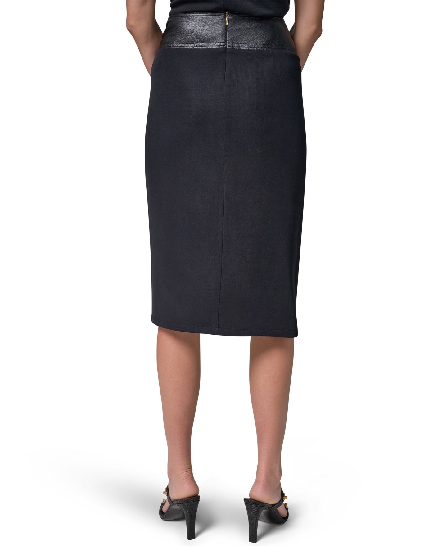 Женская юбка Donna Karan New York Jersey Twist Wrap, цвет: Чёрный — фото 5