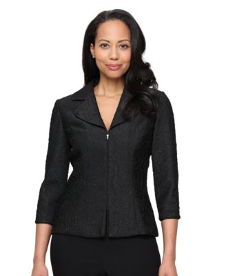 Women's Textured Jacquard Zip Jacket
