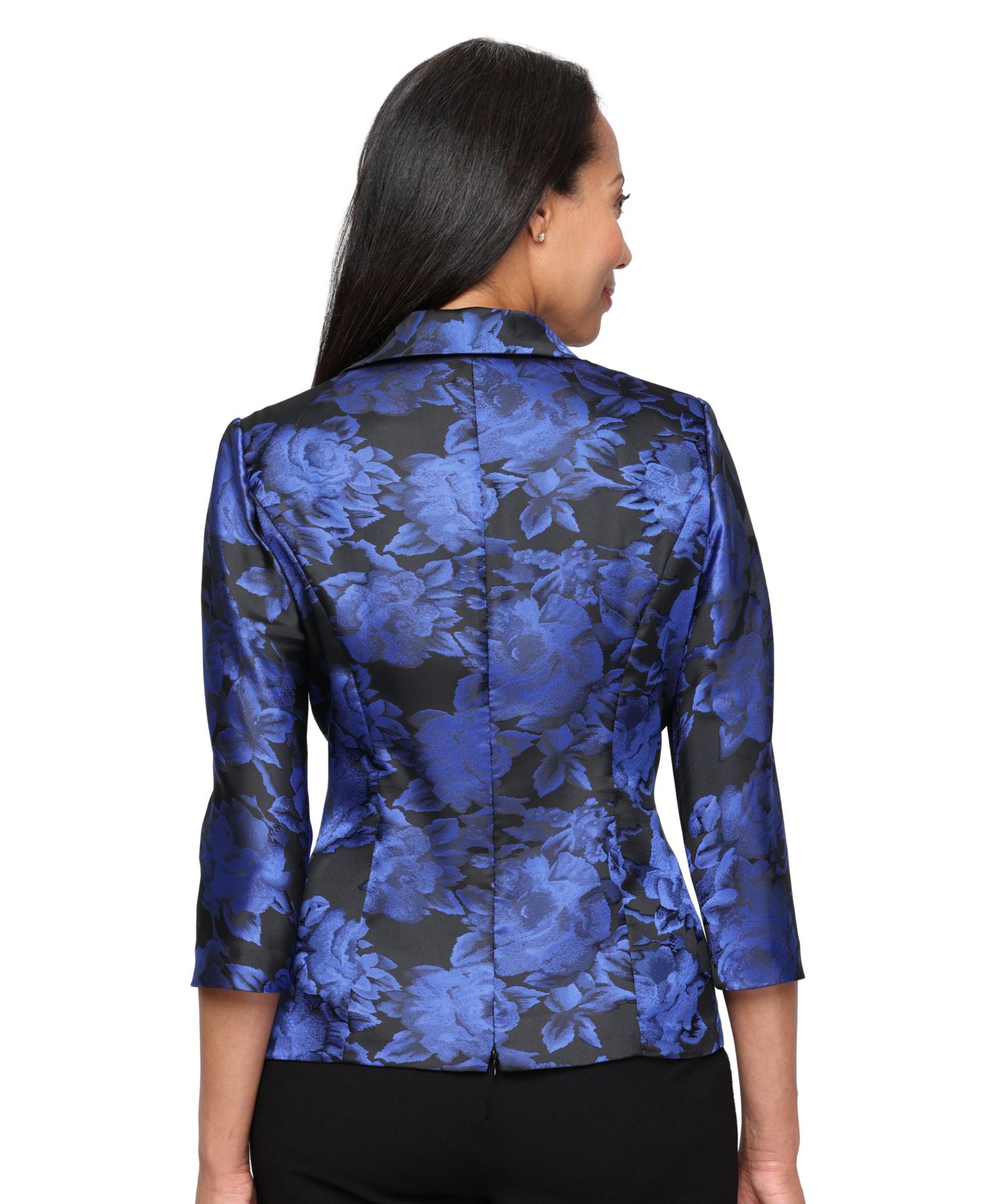 Women's Printed Jacquard Surplice Blouse