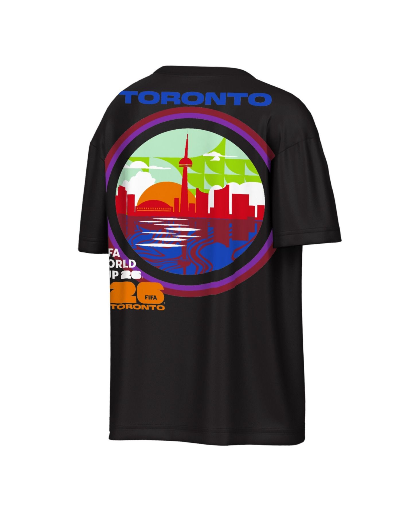 Мужская футболка Outerstuff Black FIFA World Cup 2026 Toronto City Reflections — фото 3