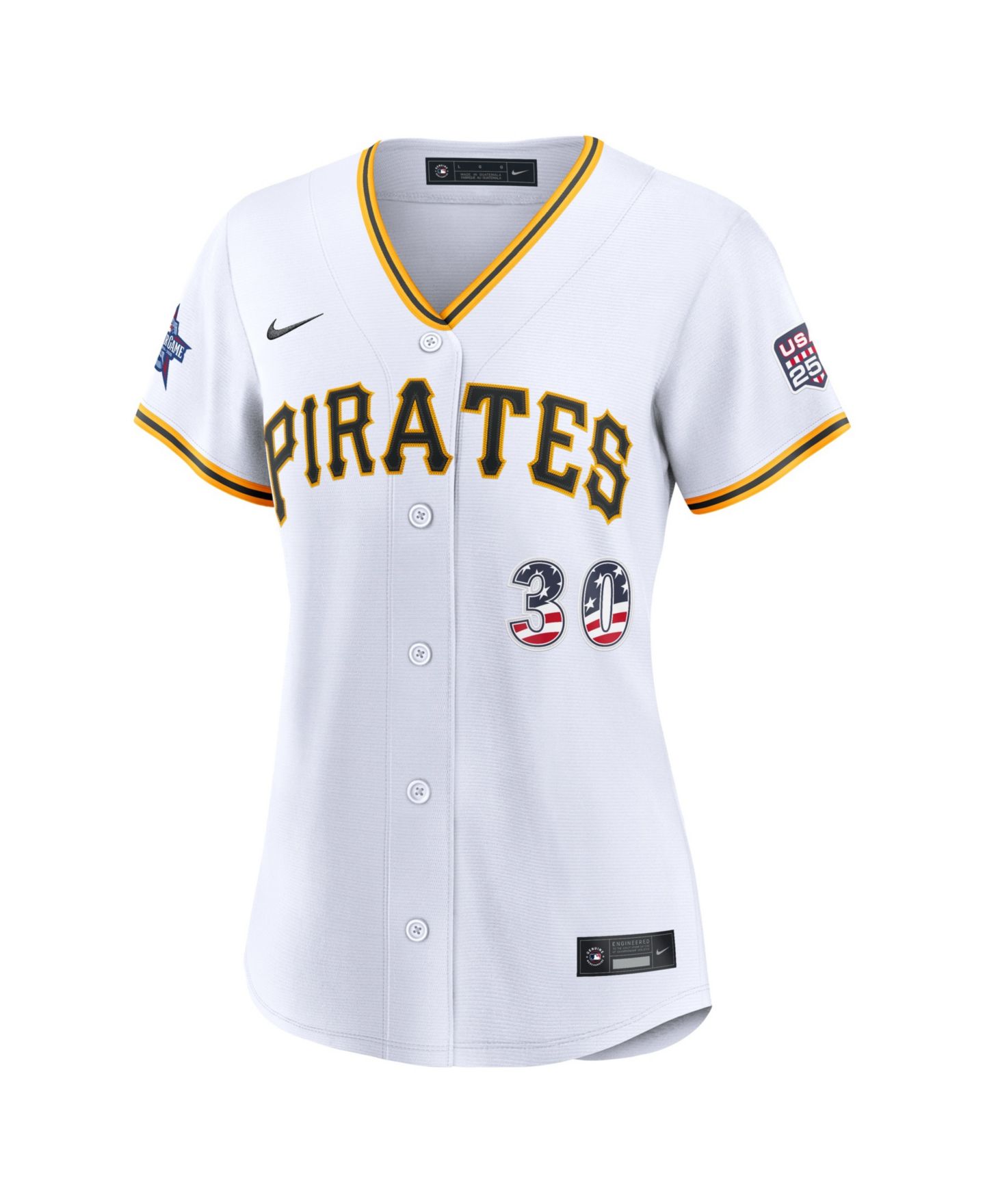 Женский топ Nike 2026 All-Star Edition Stars Stripes Pittsburgh Pirates Paul Skenes White Stadium Jersey — фото 2