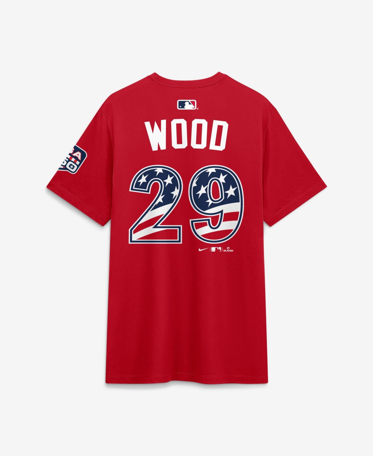 Men's 2026 All-Star Game National League James Wood Red Name & Number T-Shirt