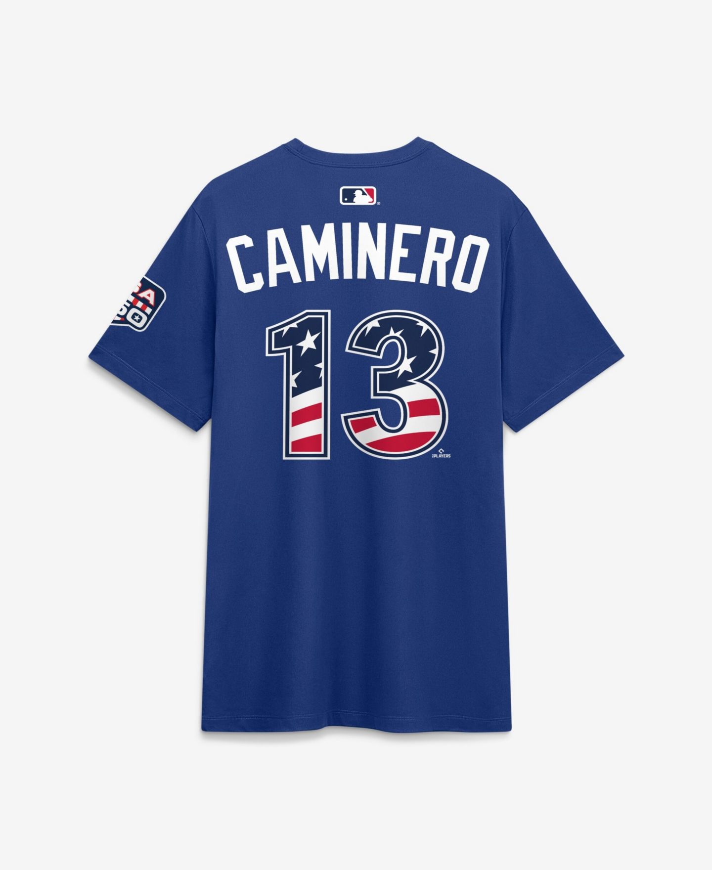 Мужская футболка Nike 2026 All-Star Game American League Junior Caminero Rush Blue Name & Number — фото 3