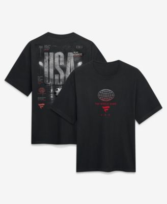 Men's Black USA Streets Of The World Heavyweight T-Shirt
