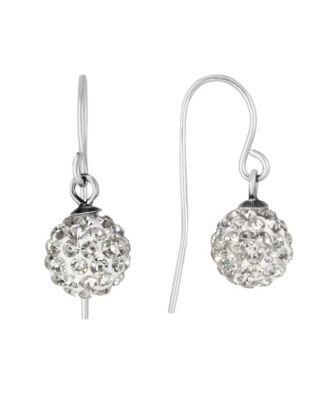 8mm Crystal Ball Drop Earrings