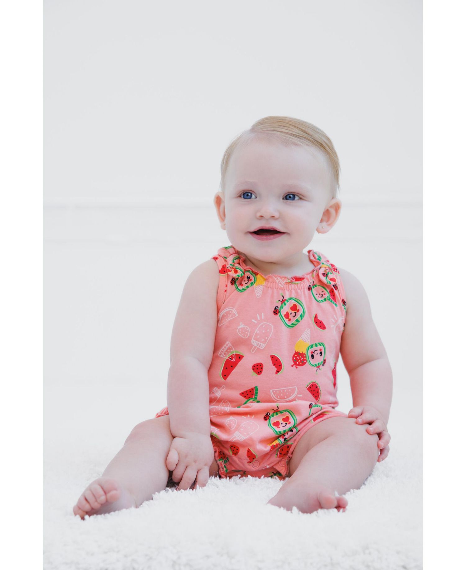 Baby Girls ( new born to 24 M ) Sleeveless Bubble Romper