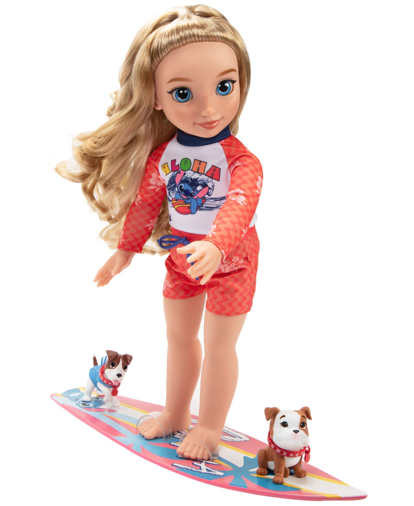 Детская кукла Disney Princess Lilo & Stitch-Inspired 18" Beach Fashion Doll with Two Puppies — фото 2