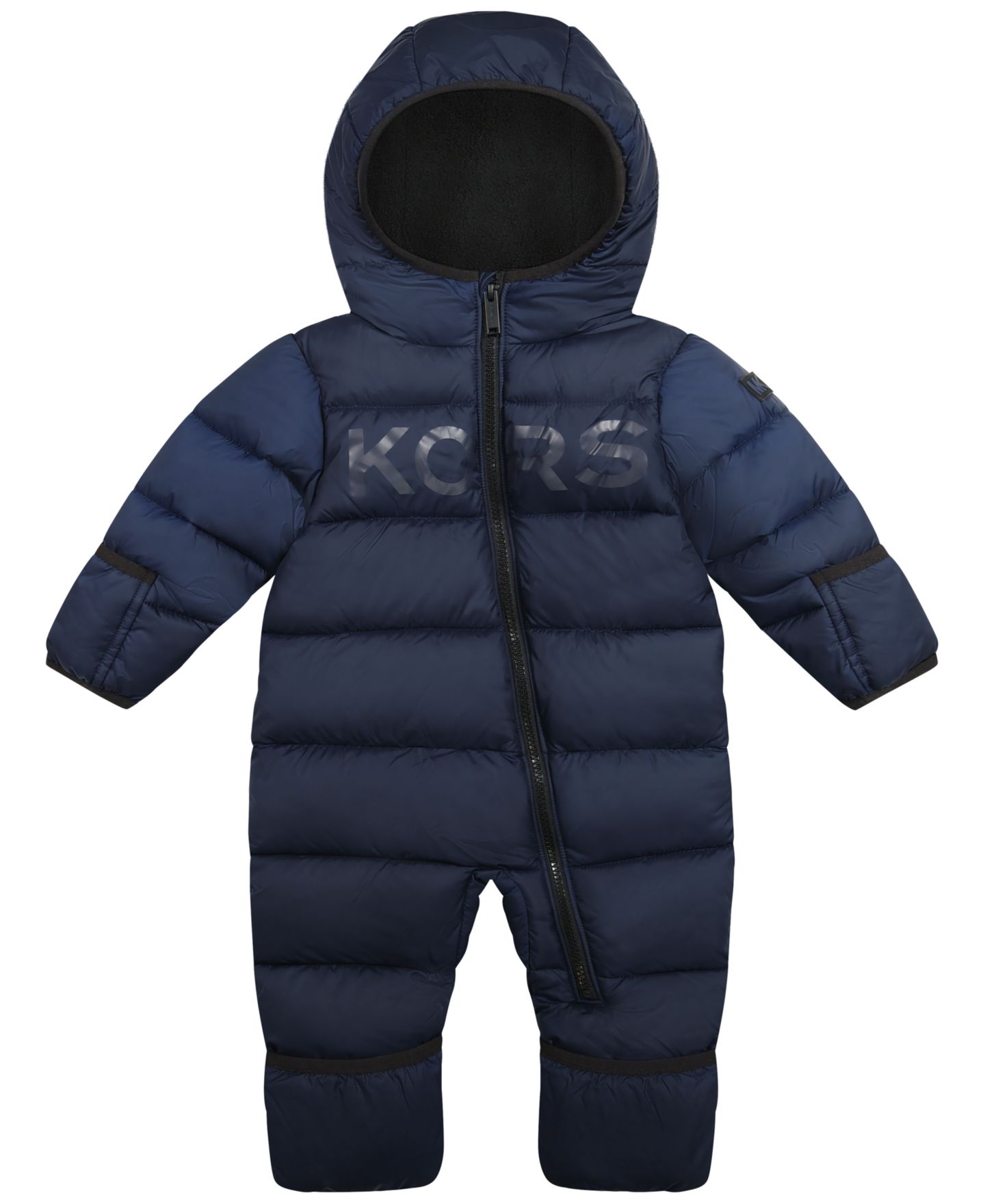Комбинезон Michael Kors Logo Fleece Lined Pram Snowsuit для мальчиков-малышей, цвет: Полуночный синий — фото 1