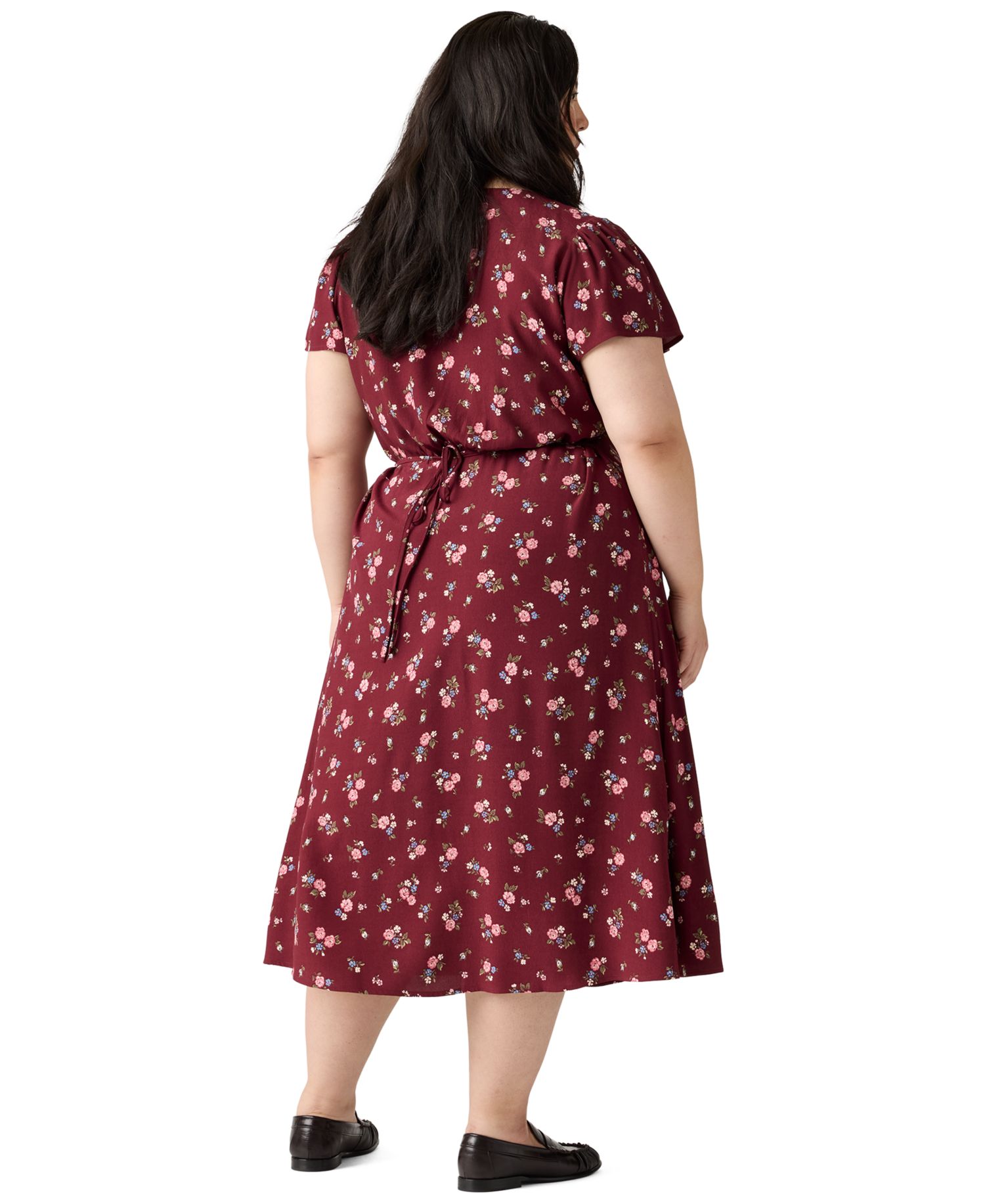 Plus Size Lilith Short-Sleeve Midi Dress