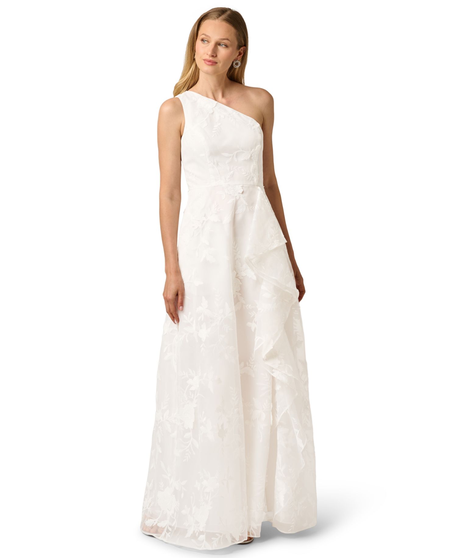 Women's Embroidered Ruffle Gown
