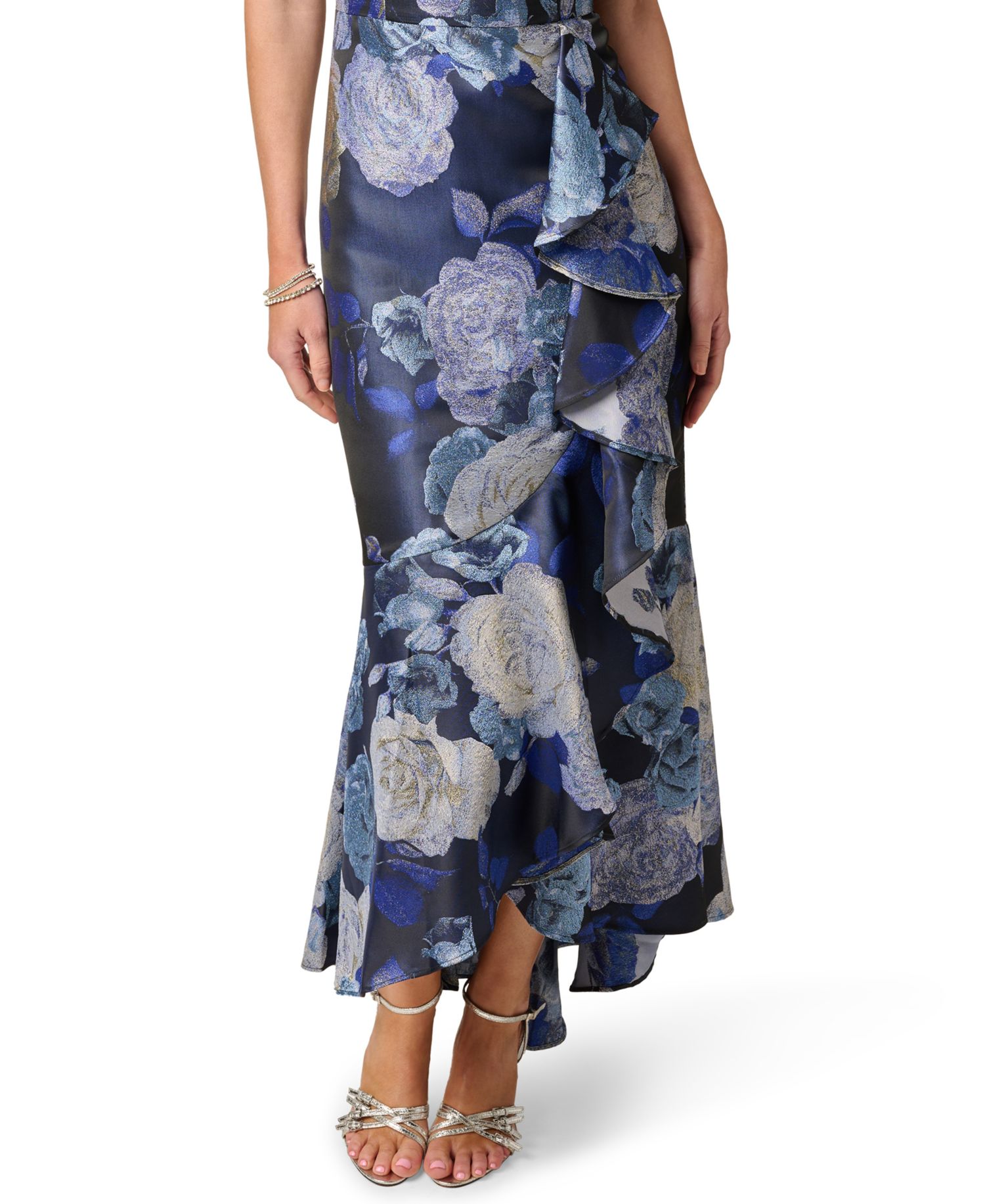 Women's Metallic Jacquard Sleeveless Dress
