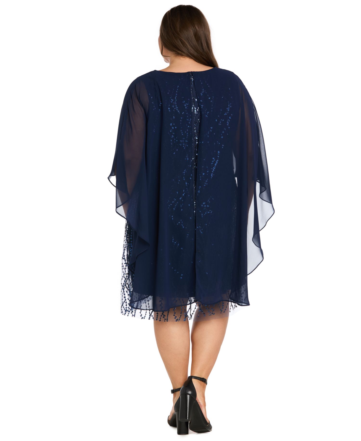 Plus Size Scoop Neck Beaded Sheath Dress