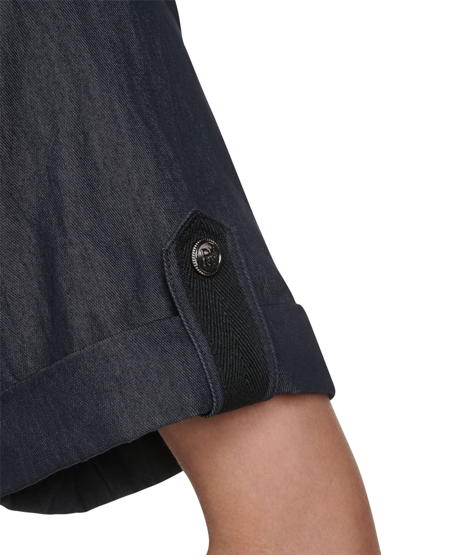Women's Collared Short-Sleeve Removable Belt Midi Dress